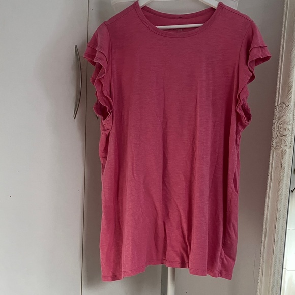 Torrid Pink Ruffle Sleeve Tee - Picture 2 of 9